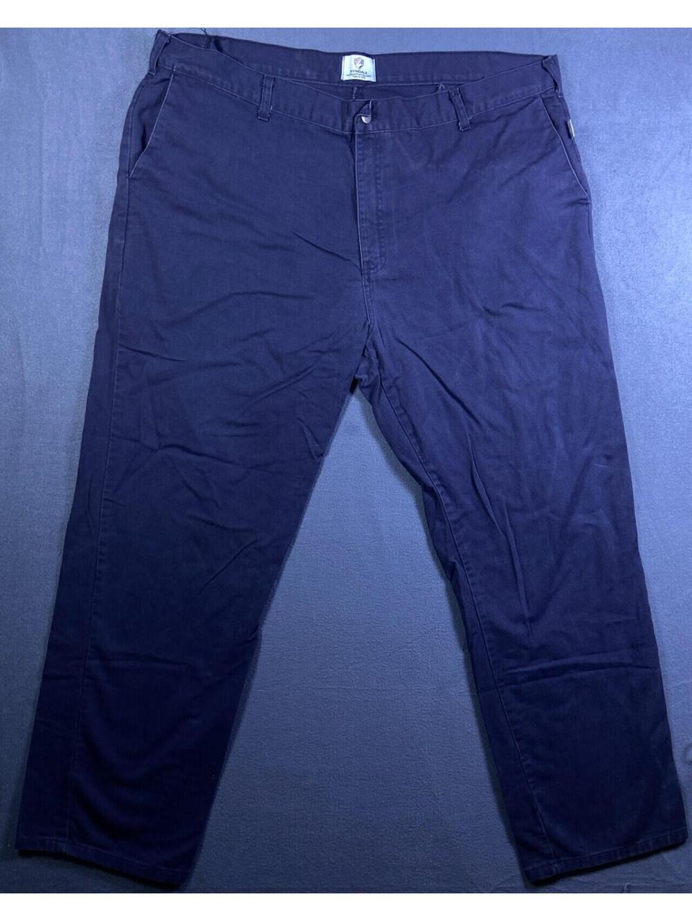 Tyndale FR Flame Resistant Work Pants Men 46x33 Navy Blue Uniform CAT 2 NFPA 211